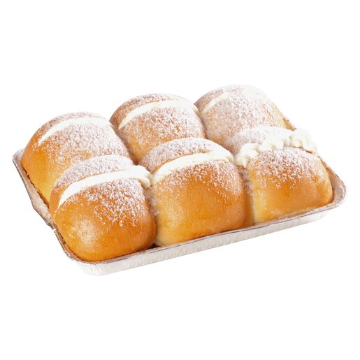 Cream buns 6 pack