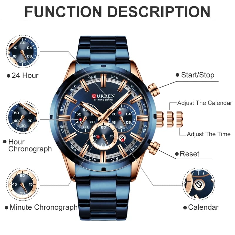 Curren 8355 Mens Watch - Blue_1
