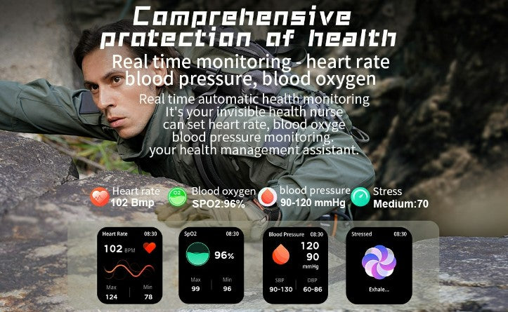 KR80 Bluetooth HD Heal Monitoring Smart Watch - White/Orange_8