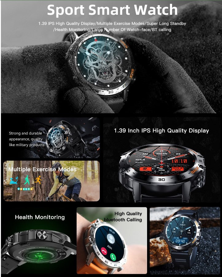 K52 Bluetooth Call Smart Watch - Orange_2