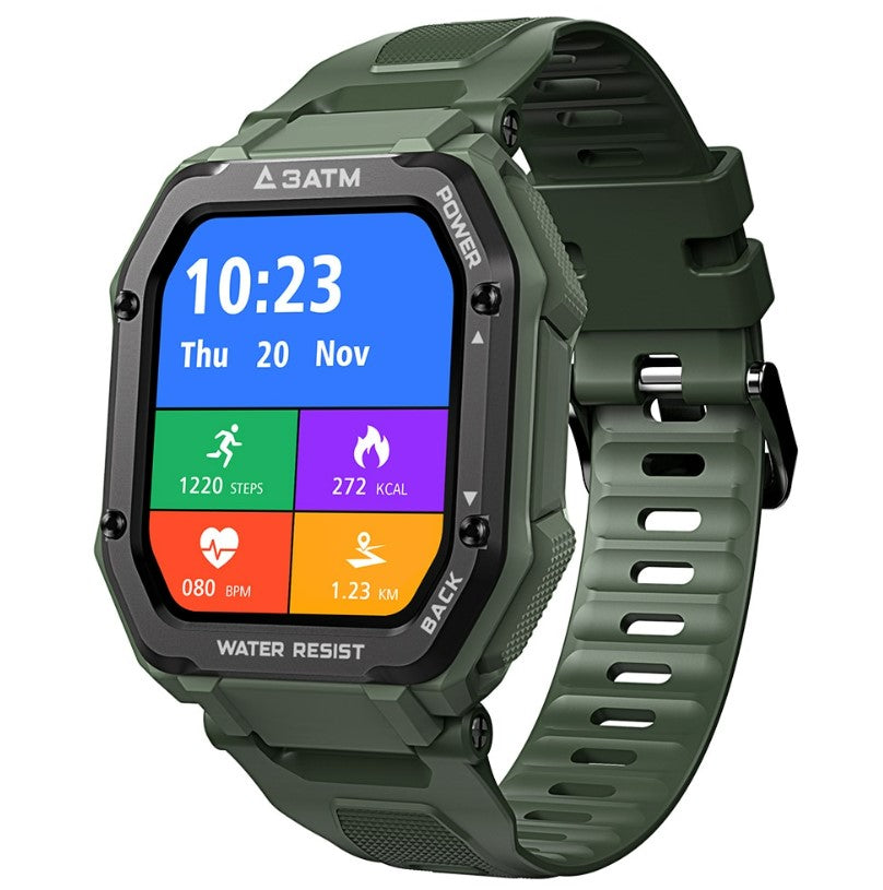 ROCK Rugged Smart Watch For Men Outdoor Sports - Army Green_0