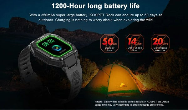 ROCK Rugged Smart Watch For Men Outdoor Sports - Army Green_3