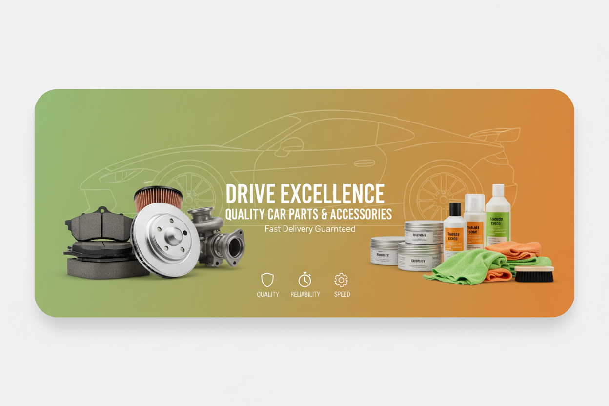 Car Parts, Accessories & Cleaning Products Banner