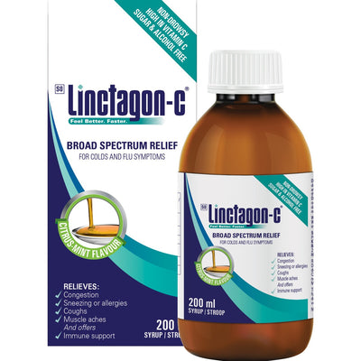 Linctagon C Adult Cold Flu Syrup 200ml